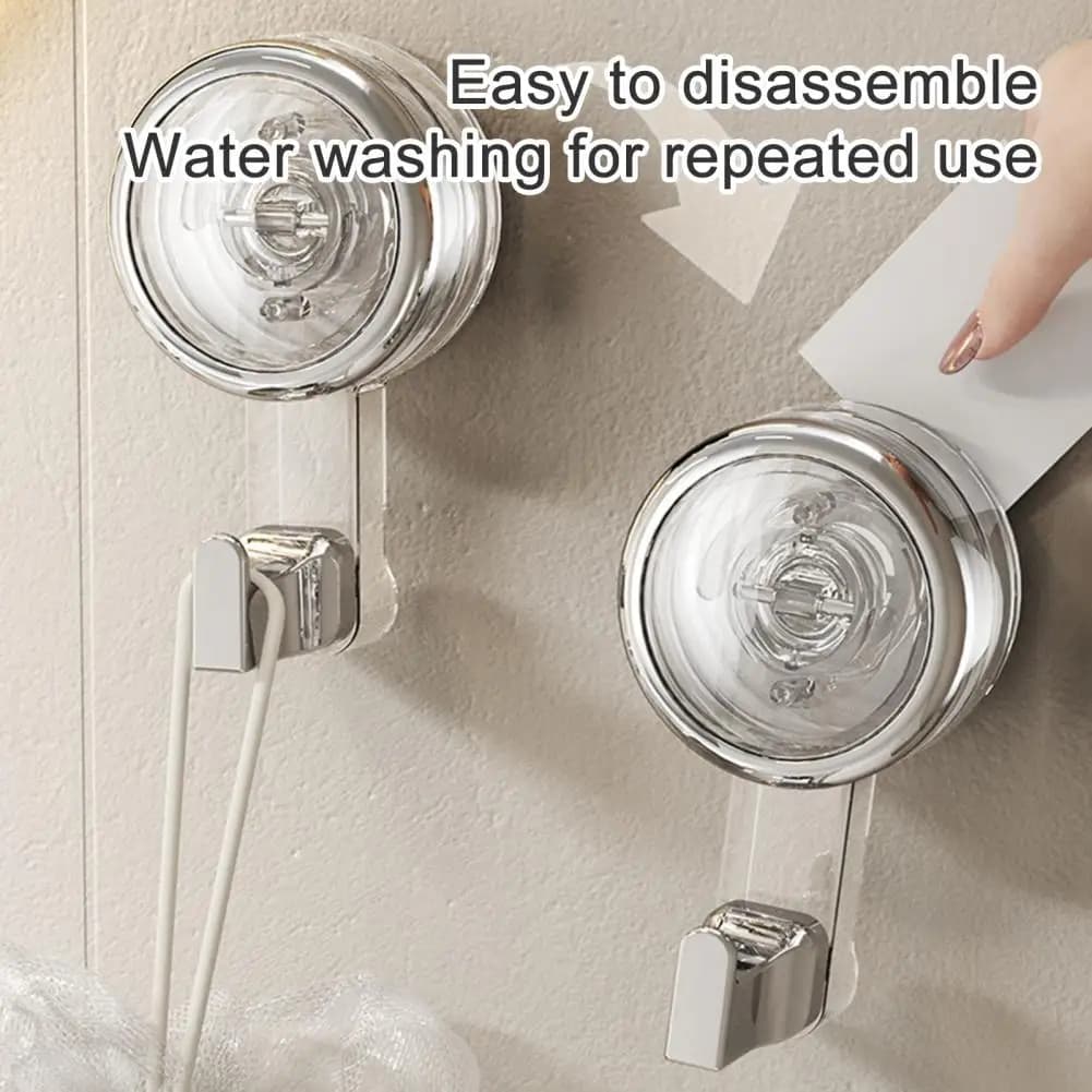 Ganci a ventosa riutilizzabili, ganci a ventosa rotanti con blocco a vuoto, ganci organizer resistenti e impermeabili, robusti per il bagno