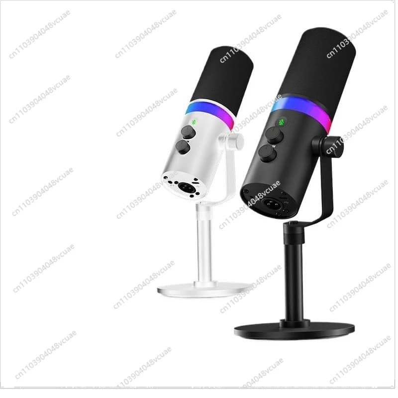 Per NV7 RGB Gioco Microfono da tavolo Microfono USB Live XLR Microfono dinamico Registrazione Computer Telefono cellulare Live