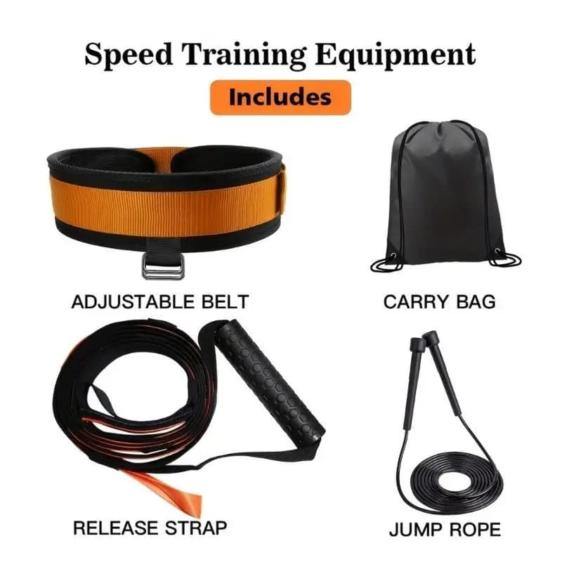 652F Portable Pull Rope Resistance Band Overload Running Resistance Harness with Jump Rope Speed and Agility Equipment