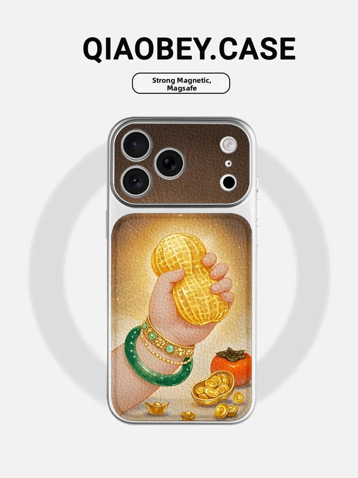 Gold Pomegranate Companion Wealth Instant 17 Large Window Suitable for iPhone 17 Phone Case New High-End 16Promax Carto...