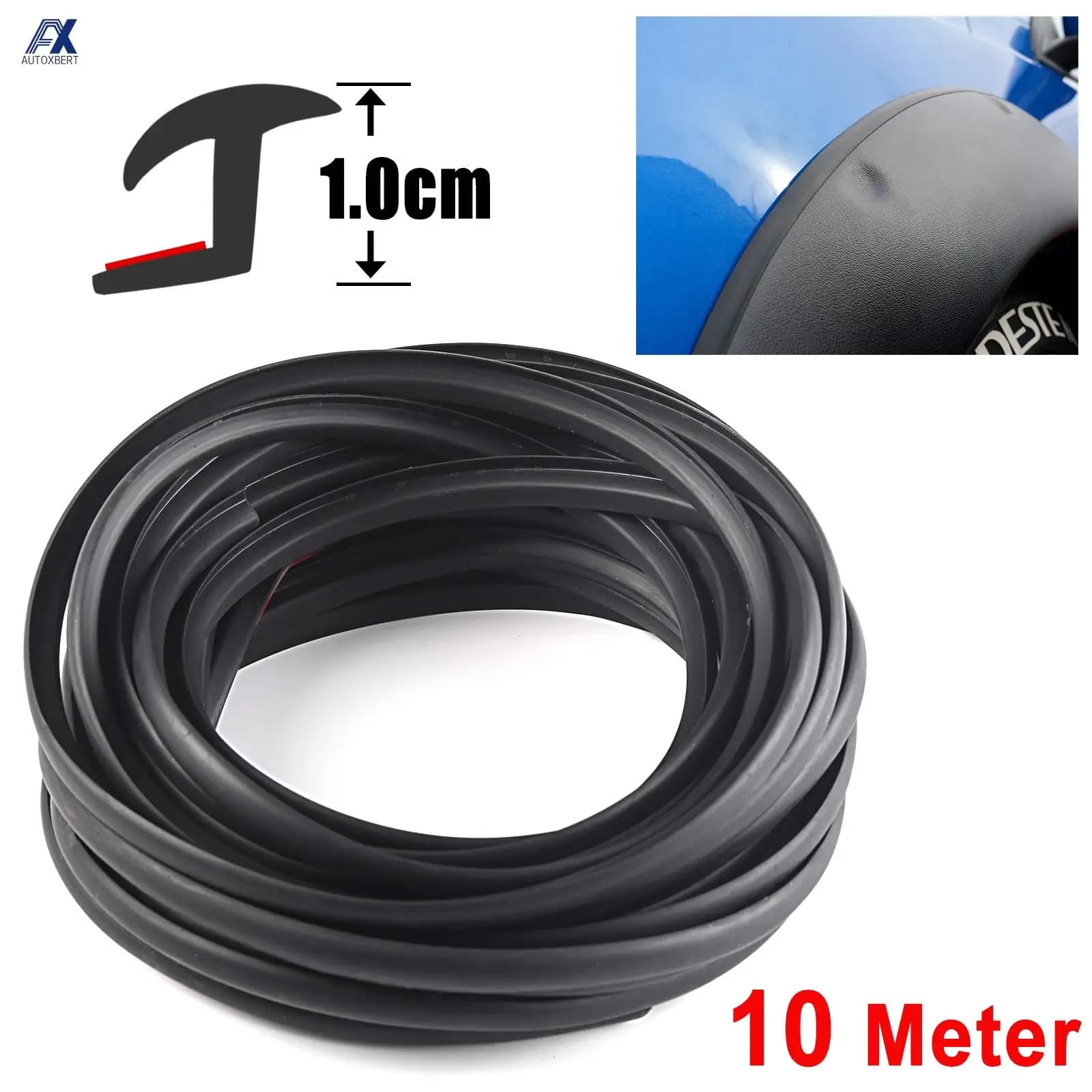 10M Fender Flare Protector Car Wheel Protector passaruota Cover Gap Seal Strip Waterproof Anti Dust Rubber Moulding trim Seals