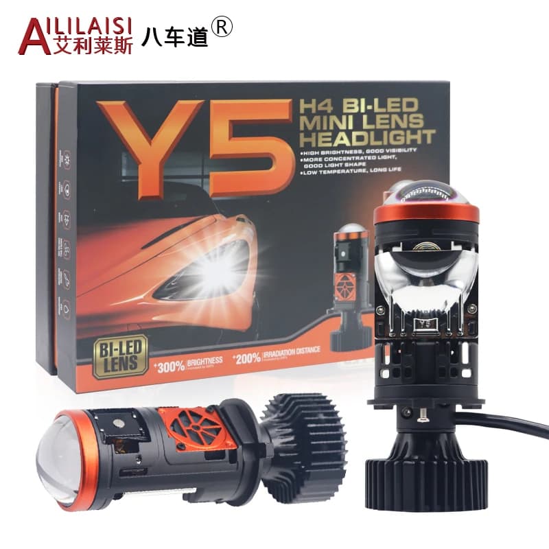 H4 H7 General Motors LED lens headlight bulb Auto Mini Laser Projector High Low Beam for Car Motorcycle Front Automotive Lamps