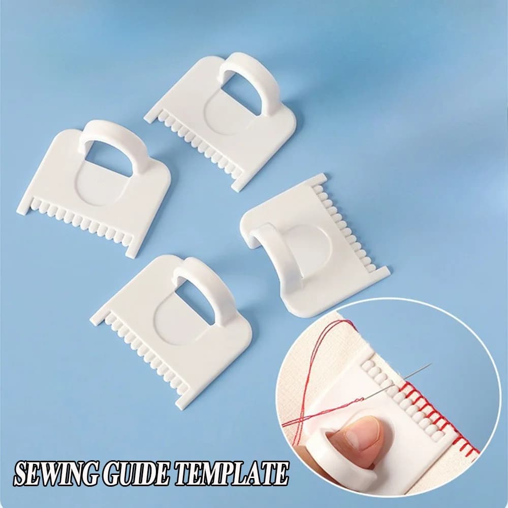 Kit modello guida per cucire 2-6 pezzi per punti coerenti Strumento per cucire di precisione con spaziatura di 3 mm per ricamo su tessuto Lavorazione della pelle