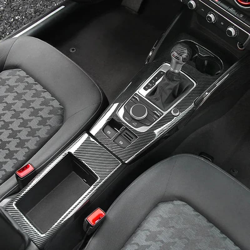 Per Audi 8V A3 S3 2014-2020 In Fibra di Carbonio Auto Interni Kit Decorativo Pomello Del Cambio Copertura Maniglia Della Porta Pannello Della Porta Cruscotto Trim