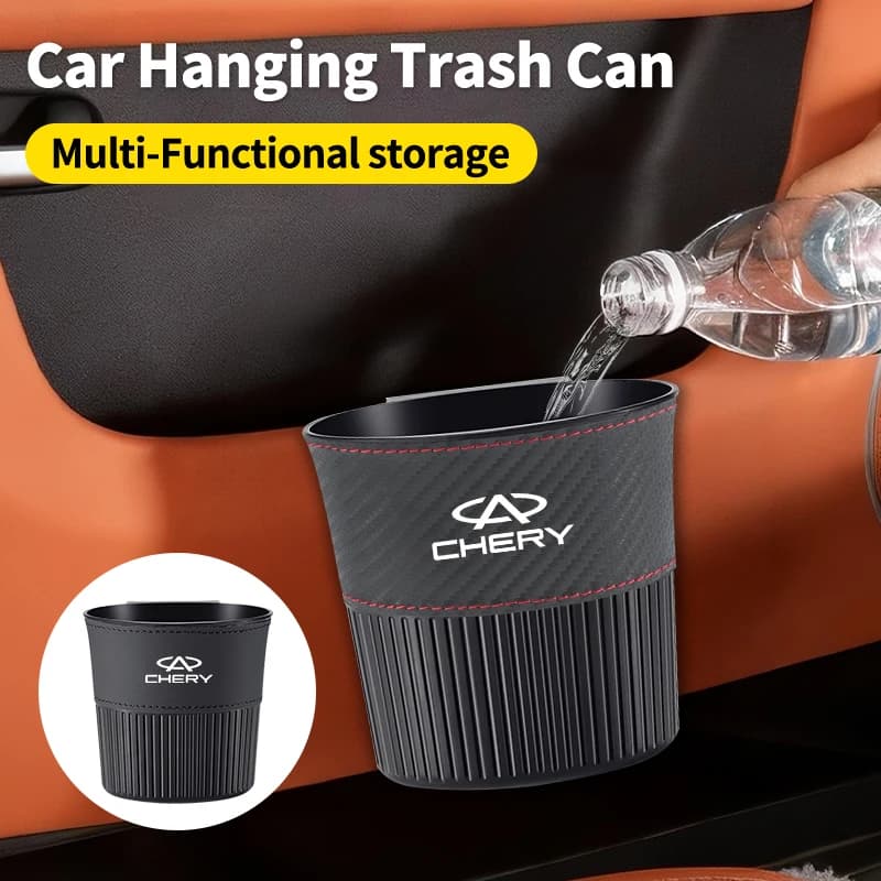 Car accessories interior Trash Can Waterproof Hanging Garbage Bin For Chery Tiggo 5 2 3 7 PRO 8 5X IQ QQ Fulwin Face Arrizo A1