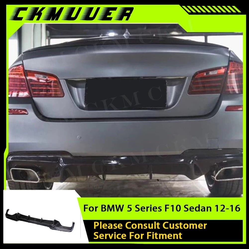 Carbon Fiber Rear Bumper Lip Diffuser for BMW 5 Series F10 M Tech 528i 530i 535i 550i Sedan 12-16 FRP Car Accessories Body Kits