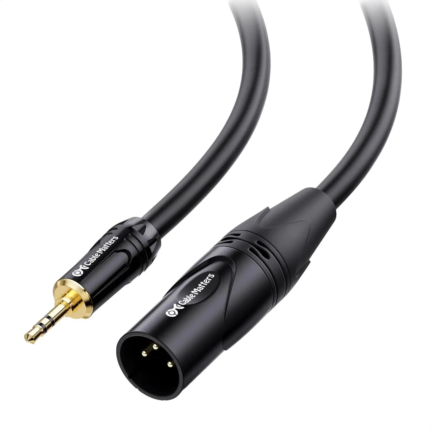 Cavo da 6 piedi da 3,5 mm a XLR maschio, compatibile con iPod, lettore MP3, laptop, registratore vocale - Non adatto per microfono