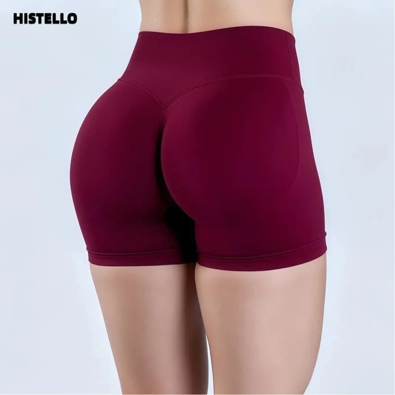 HISTELLO Pantaloncini Sportivi da Donna, Shorts da Palestra con Effetto Push-Up, Leggings Senza Cuciture per Fitness, Yoga e Corsa