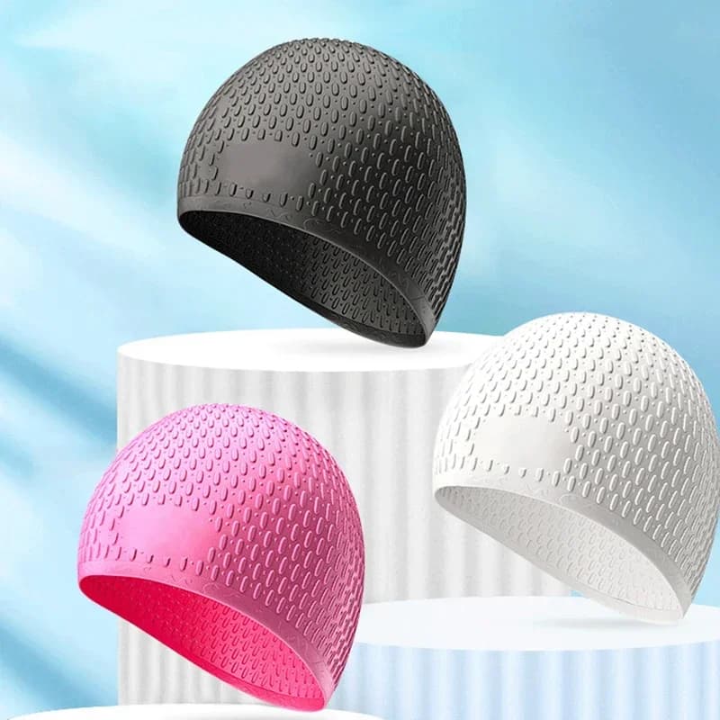 Silicone Water Drop Swim Head with Adult Enlarged Bubbles Super Elastic Waterproof Ear Protection