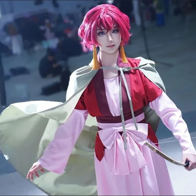 Anime Akatsuki no Yona Yona of the Dawn Yona Cosplay Costume Japanese Kimono Women Red Top Skirt Cloak Outfit For Comic Con