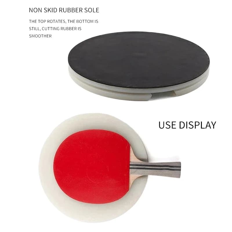 Racchetta da ping pong assemblata macchina da taglio girevole utensile fai da te piattaforma da taglio accessori in gomma da ping pong