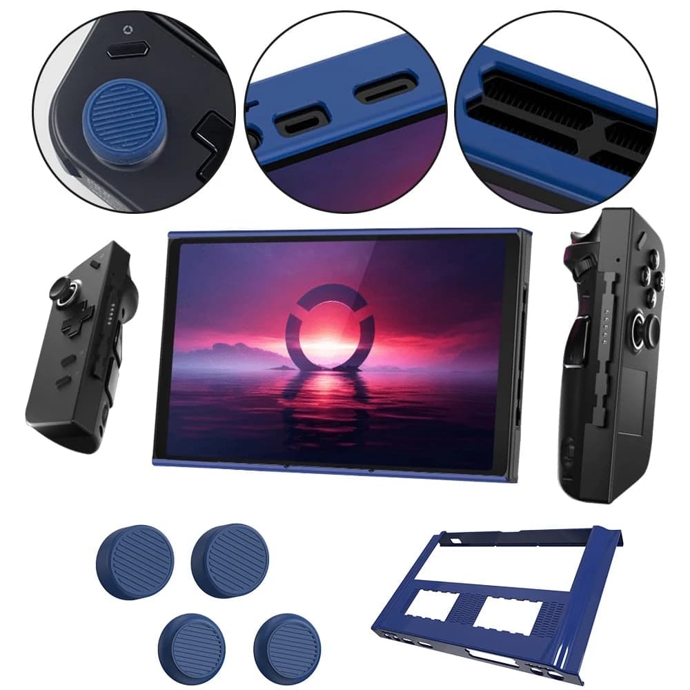 Custodia protettiva in silicone per Lenovo Legion Go Games Console Cover protettiva con 4 cappucci per impugnatura per pollice per accessori Legion Go