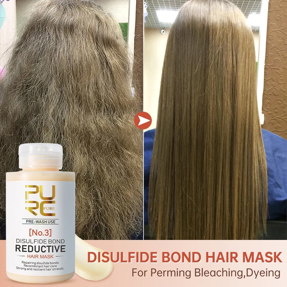 PURC Hair Mask Disulfuro Bond Reproductive Repair Danneggiata Smooth Cream Hair Treatment Keratin Hair Care Products