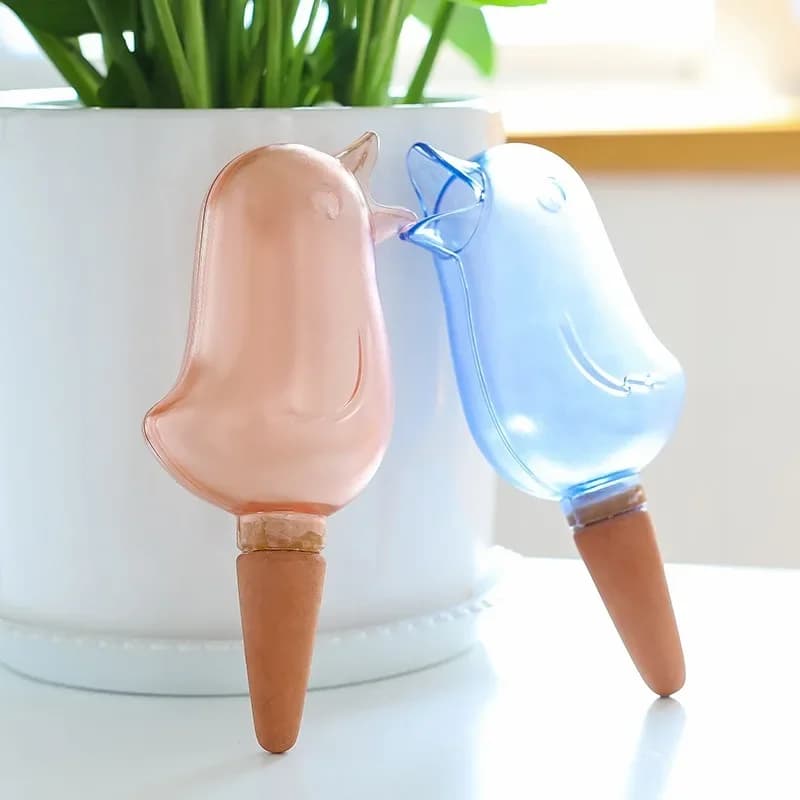 Irrigatore Automatico a Forma di Uccello - Vaso per Irrigazione Piante da Giardino con Finestra Trasparente
