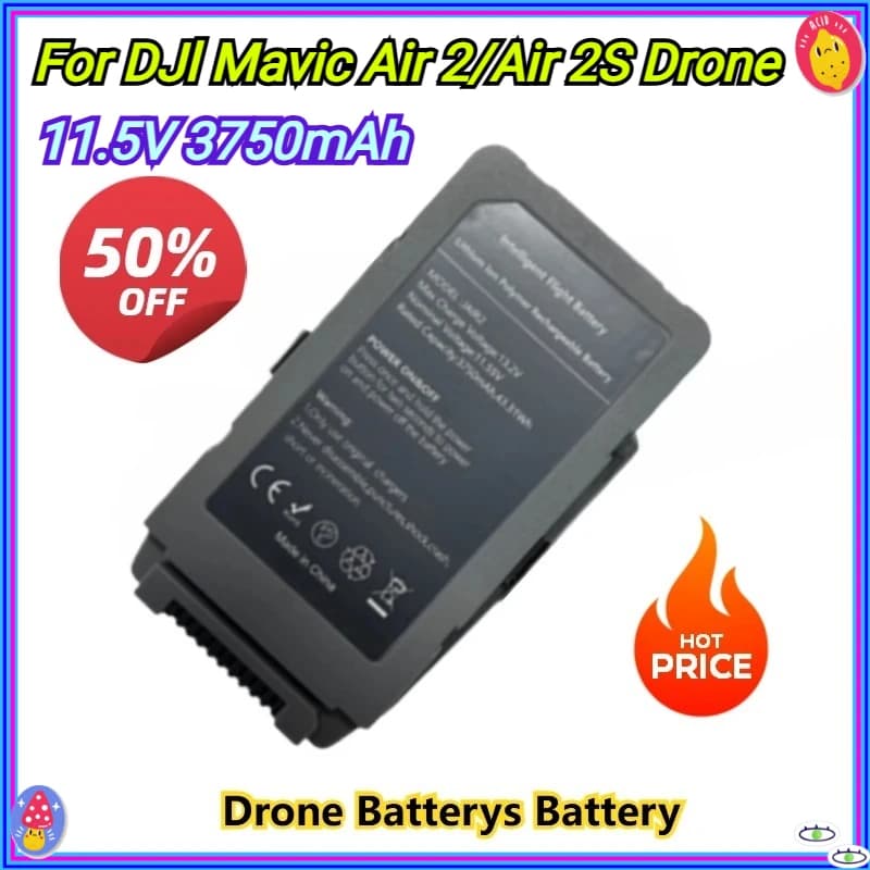 Intelligent Flight Drone Batterys Battery for DJI Mavic Air 2/Air 2S Drone High-Capacity New Replacement Batteries 11.5V 3750mAh