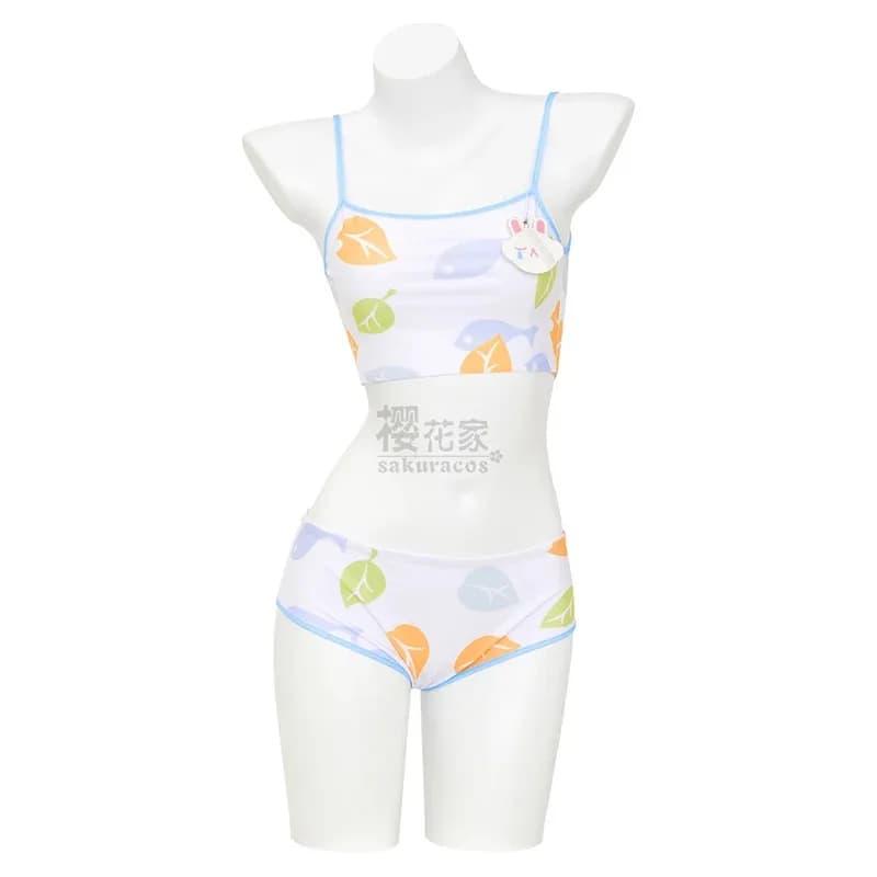 LQBlue Archivio Kasumisawa Miyu Costume Cosplay Halo Parrucca Costume da bagno estivo Cappello Donna Carnevale Halloween Party Outfit Costume da bagno