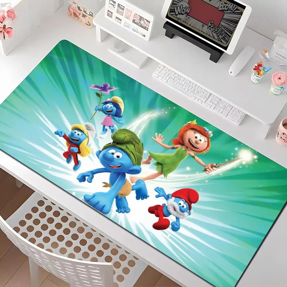T-The S-SmurFSES-ES Mouse Pad Multiple Sizes Large Square Computer Office Game Table Mats Rubber Anti-slip Mousepads