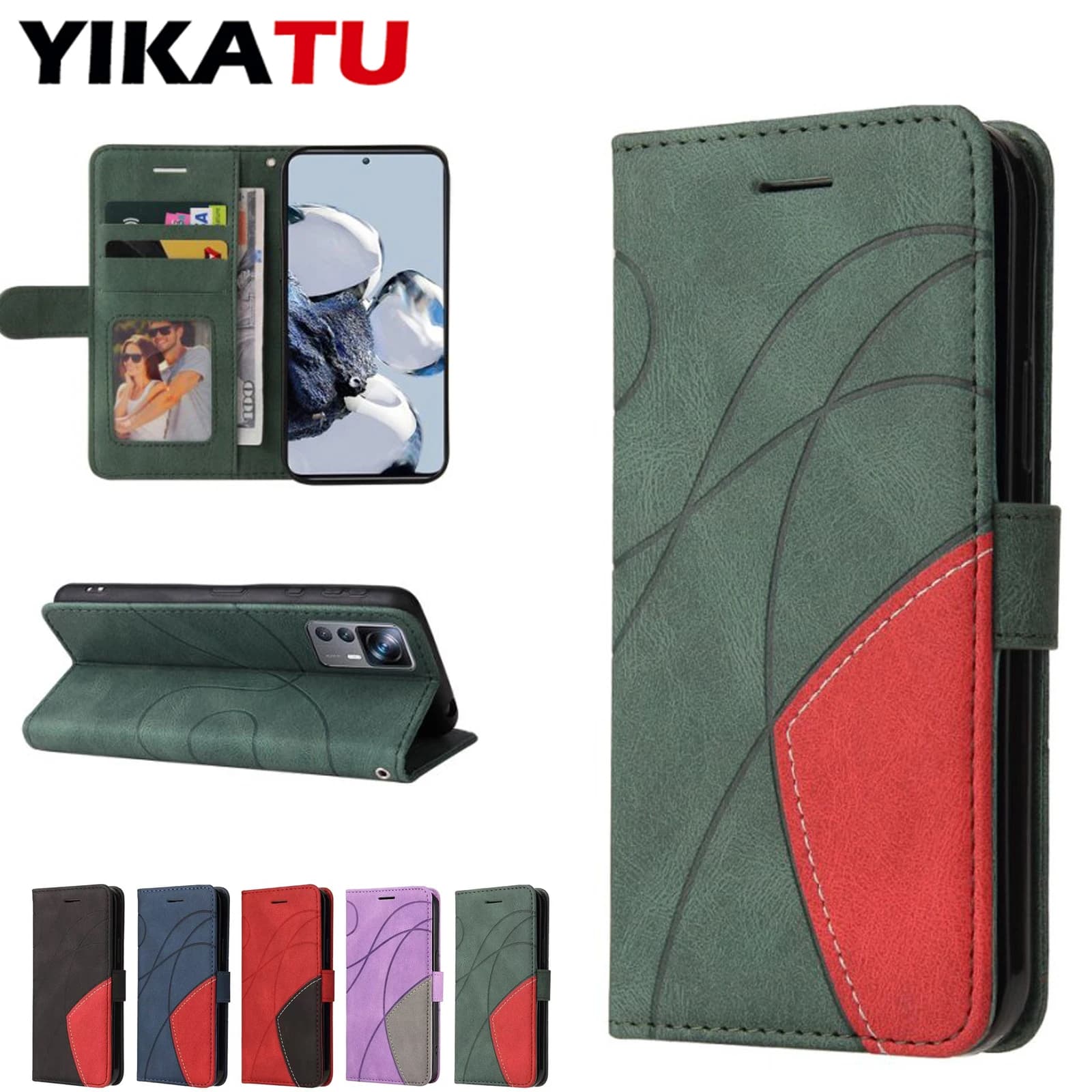 Custodia per telefono in pelle a portafoglio delicata sulla pelle per Xiaomi Poco X7 X6 X5 Pro 5G X4 GT X3 NFC M7 M6 M5S M4 4G M3 Slot per schede Supporto Cover