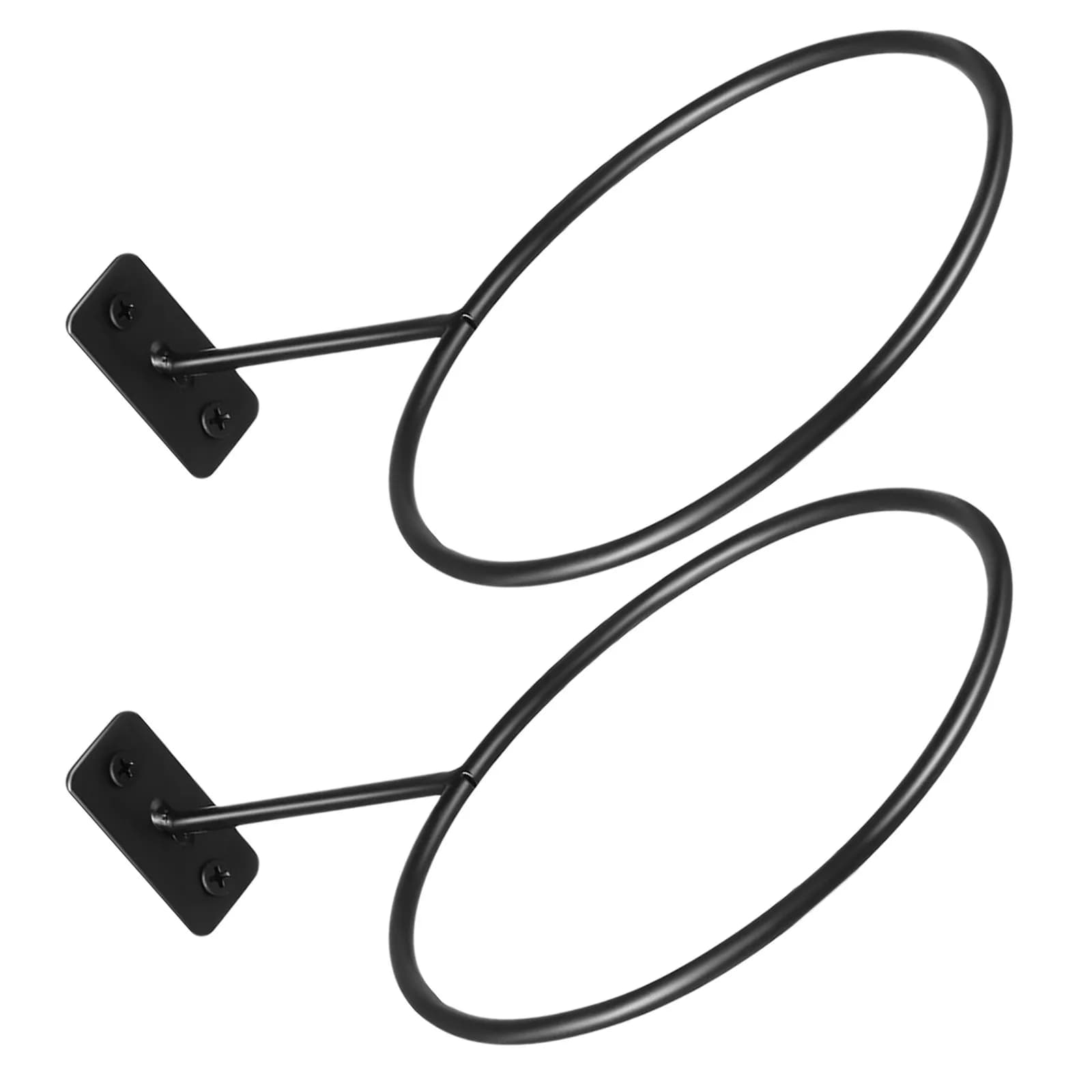 Portapalloni da parete in metallo nero elegante, 2 pezzi, per pallacanestro, calcio, pallavolo, rugby, multiuso