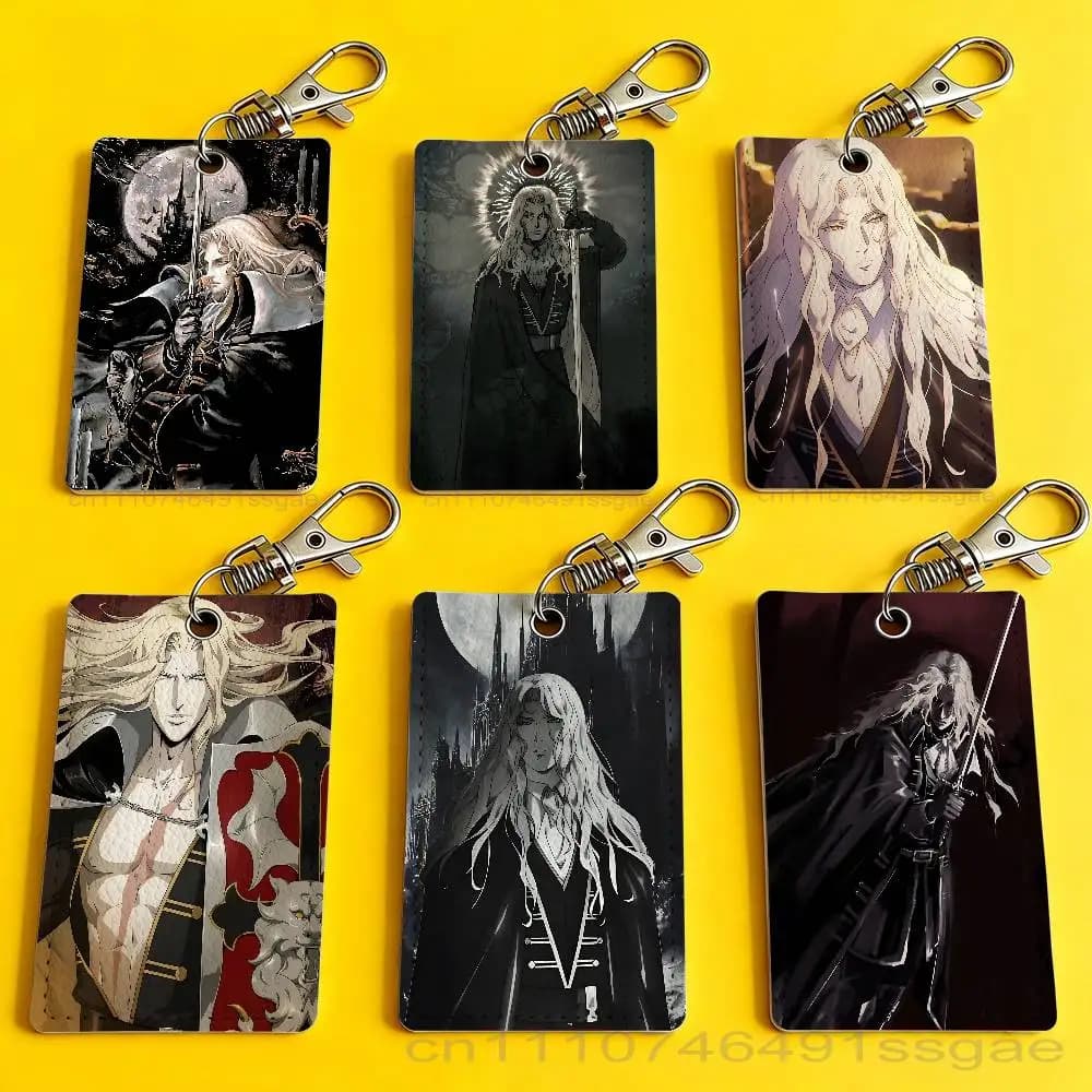Portachiavi con Distintivo di Alucard di Castlevania per Carte Bancarie, da Lavoro, Studenti e Tessere Autobus - Custodia Protettiva
