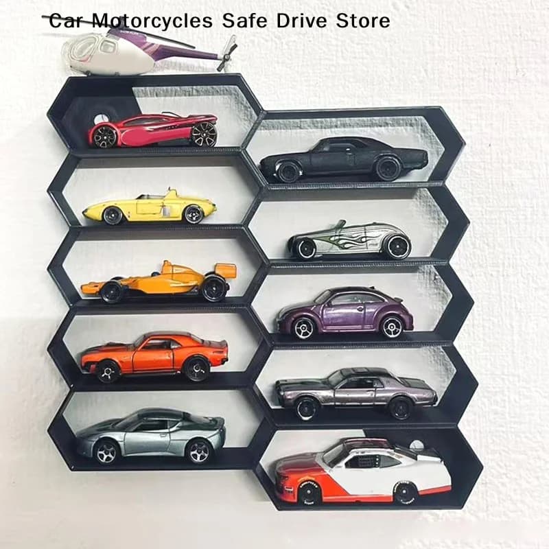 【CM】3D Printing Car Model Display Rack Creative 10 Grids Cars Model Storage Box Save Space Large Capacity Collection Show Holder