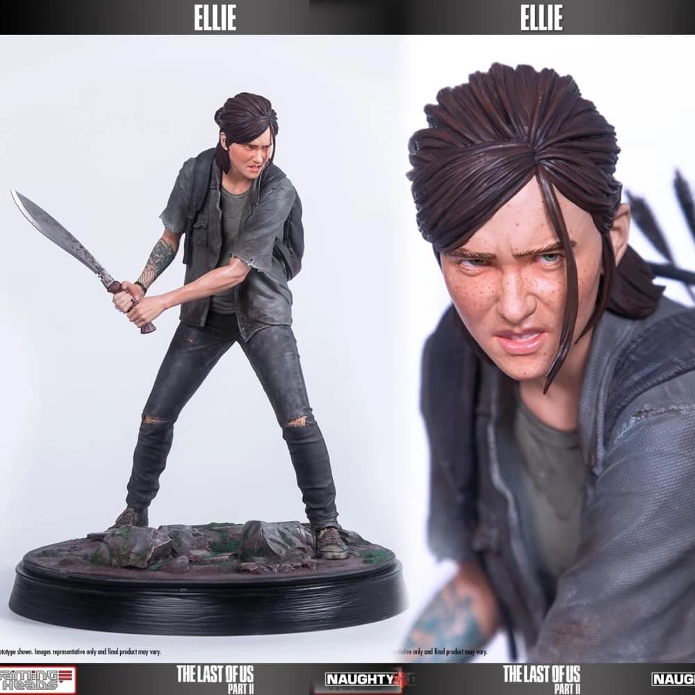 TLOU2E-WS 16 inch The Last Survivor Girl Angry Ellie Statues Model with base for fan collection