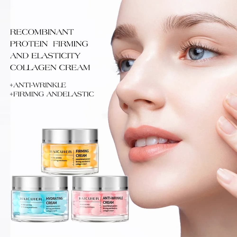50g Crema viso alla vitamina C idratante per la riparazione delle rughe Crema capsula Gold Age Crema idratante al collagene per il viso