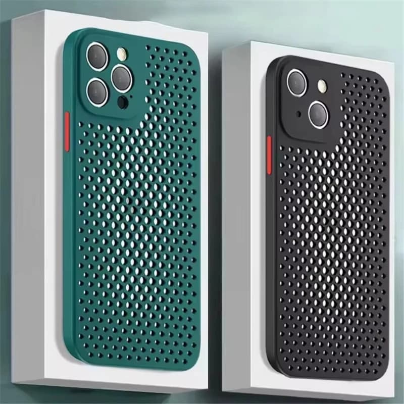 Cooling Breathable Soft Silicone Phone Case For iPhone 17 Pro Max 15 14 13 12 Mini 11 16 Pro Max Plus 16E Heat Dissipation Cover