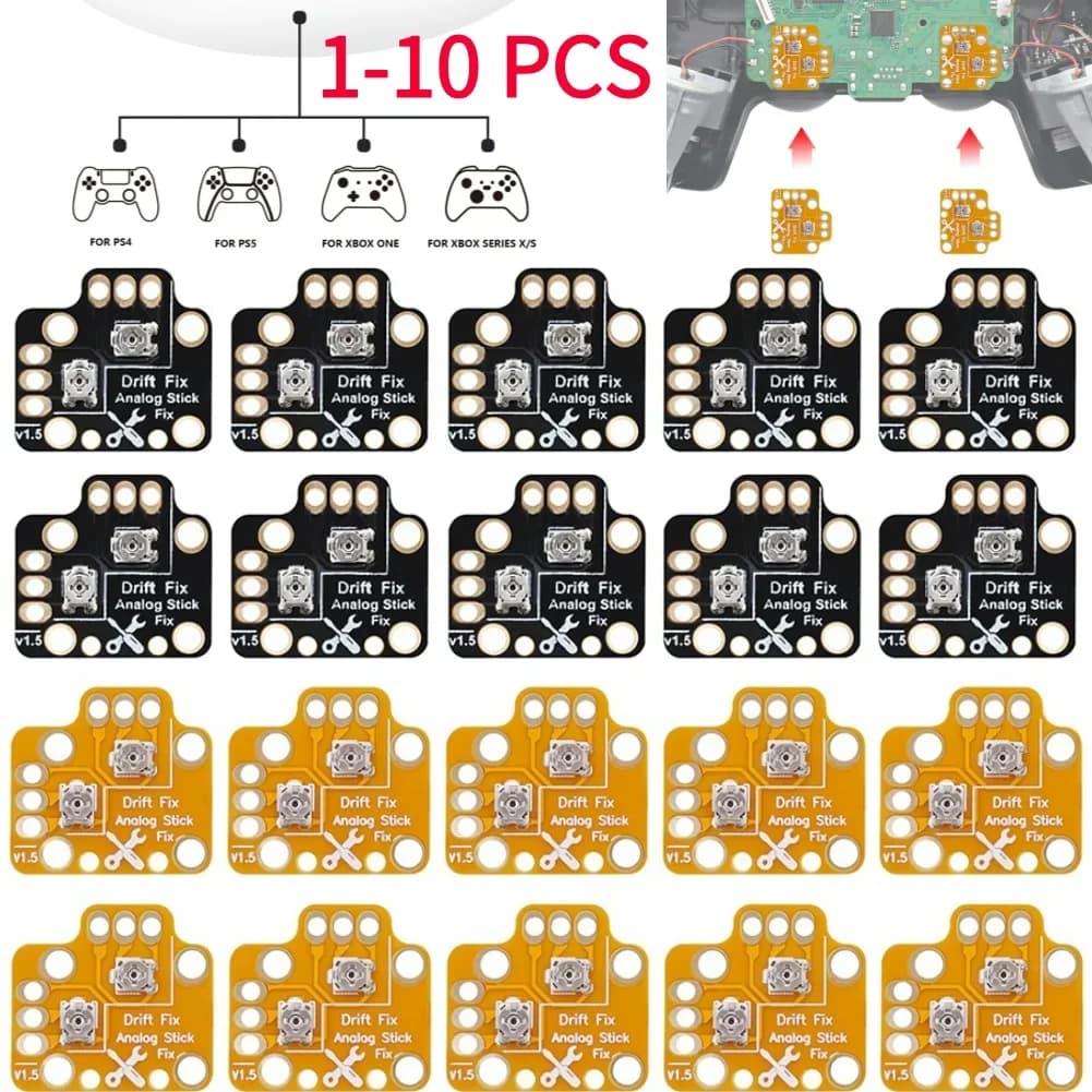 1-10Pcs Gamepad Joystick Drift Repair Board Module per PS4 PS5 Xbox One Reset Drift Thumbstick Resistance Plate Drift Fix Mod