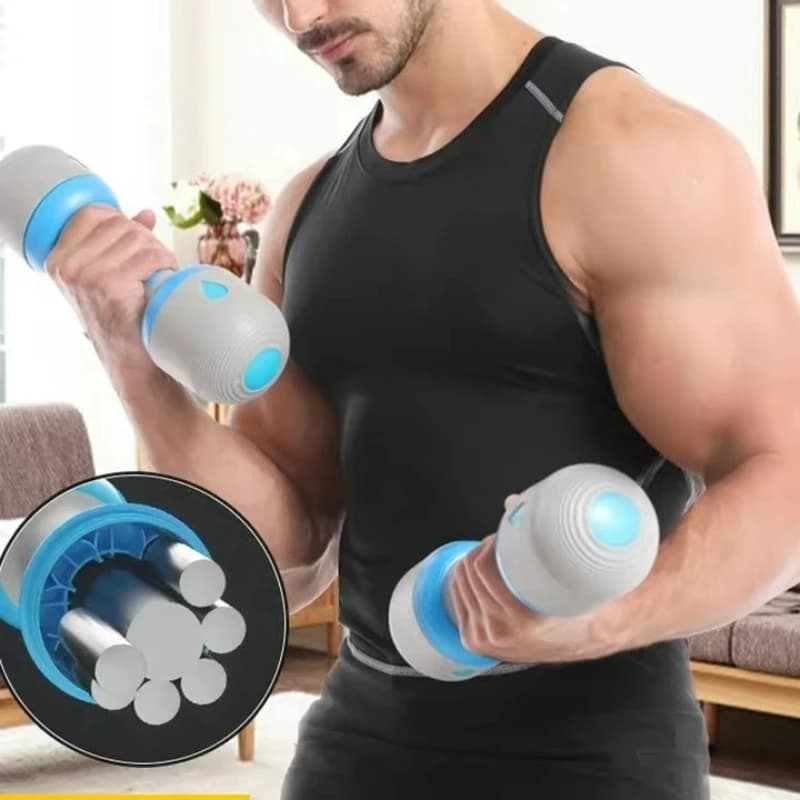 Rubber Adjustable Manubri Set for Sports, Gym Equipment, Hexagonal Iron Weights 5kg