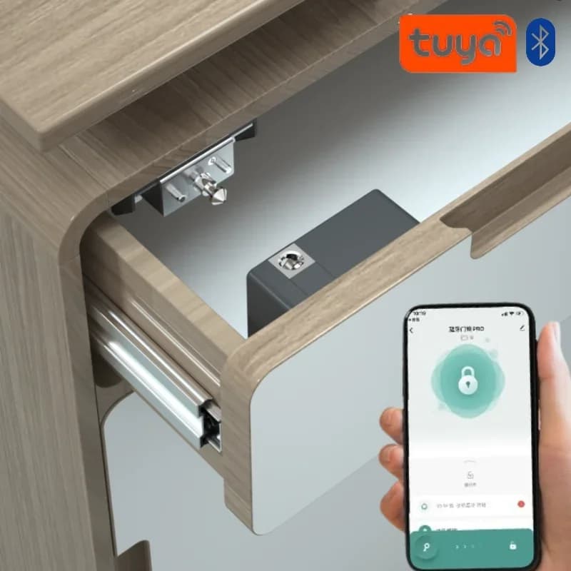 Tuya Smart Cabinet Door Lock Serratura elettronica invisibile senza chiave App per scheda IC Sblocca armadietto per mobili Cassetto Serrature intelligenti