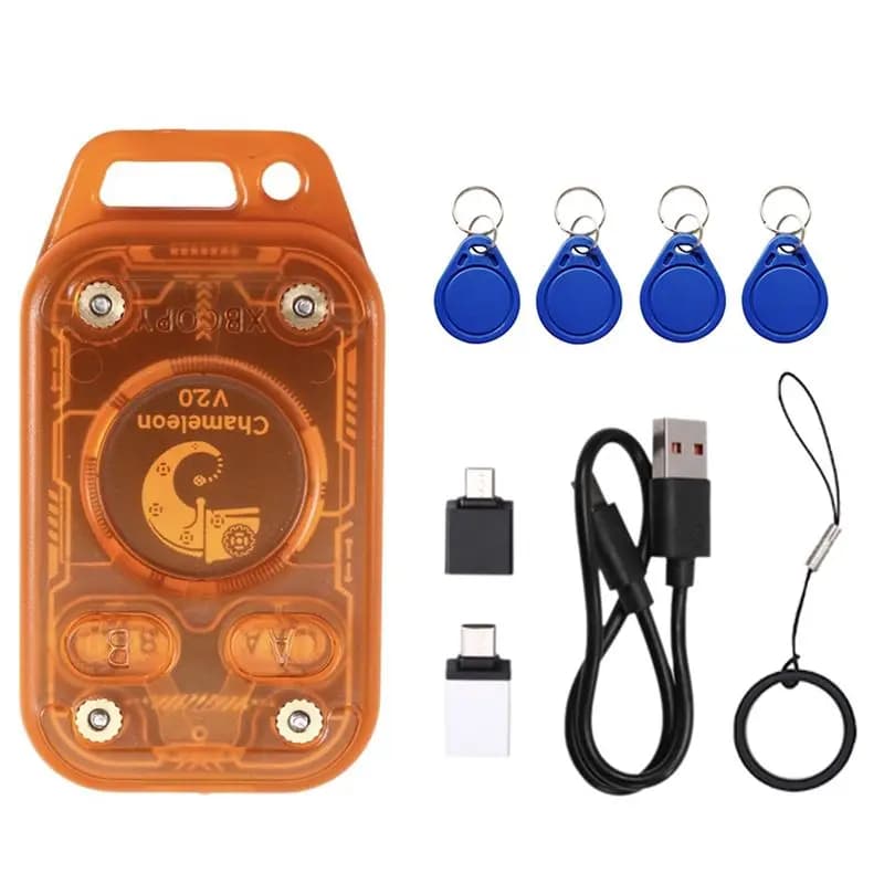 B48A Chameleon V2.0 RFID Smart Chip Duplicatore Lettore Emulatore + 4XUID Portachiavi 125K 13.56Mhz NFC Card Decoder Chameleon Ultra