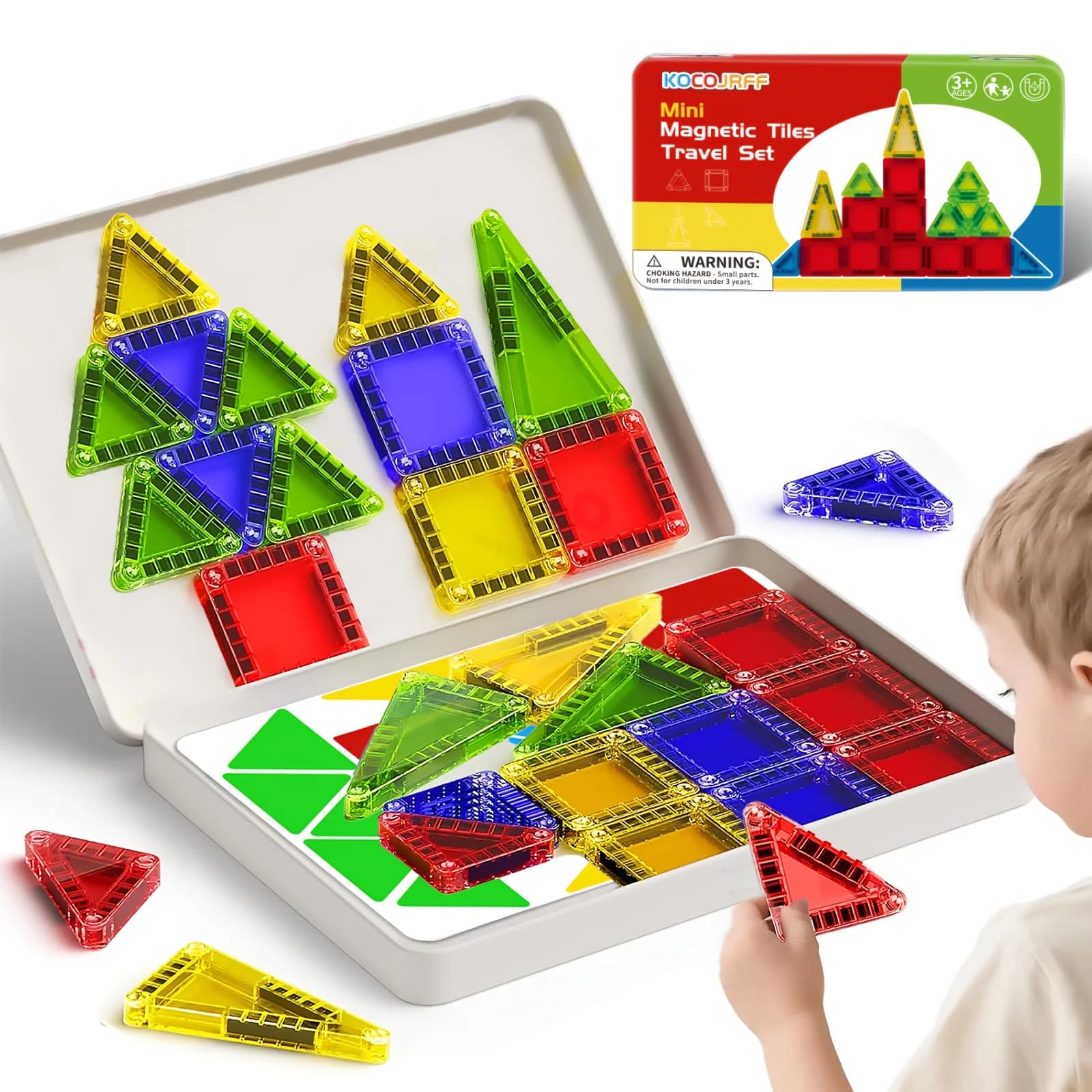 Mini Blocchi Magnetici da Costruzione, Giocattoli Magnetici Portatili per Bambini, Blocchi Creativi, Costruzioni Architettoniche