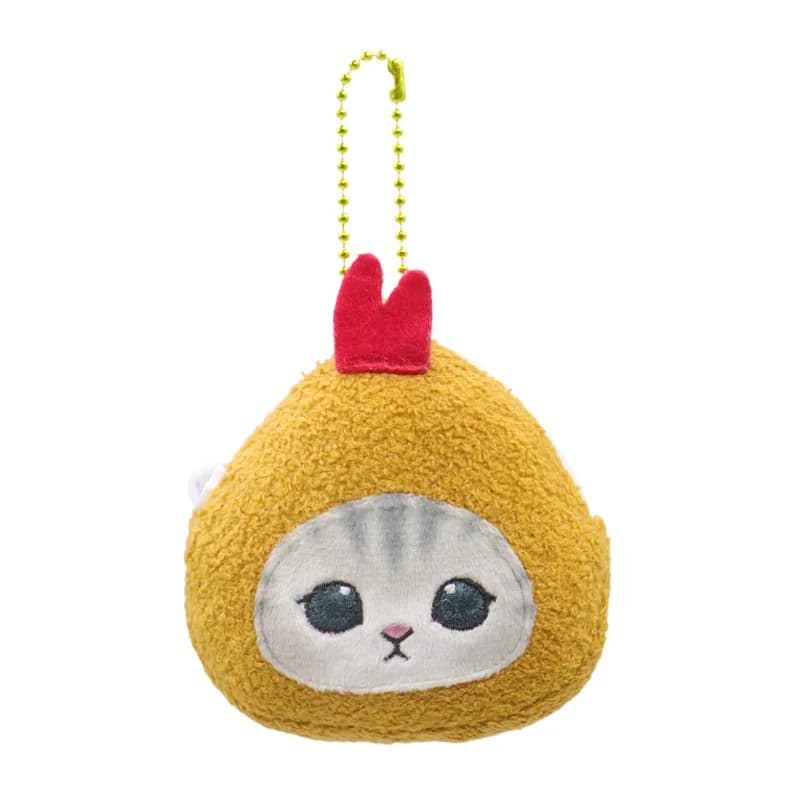 Japanese Style Mofusand Shark Cat Plush Keychain Cartoon Mini Portable Coin Purse Earphones Storage Bag Student Festival Gift
