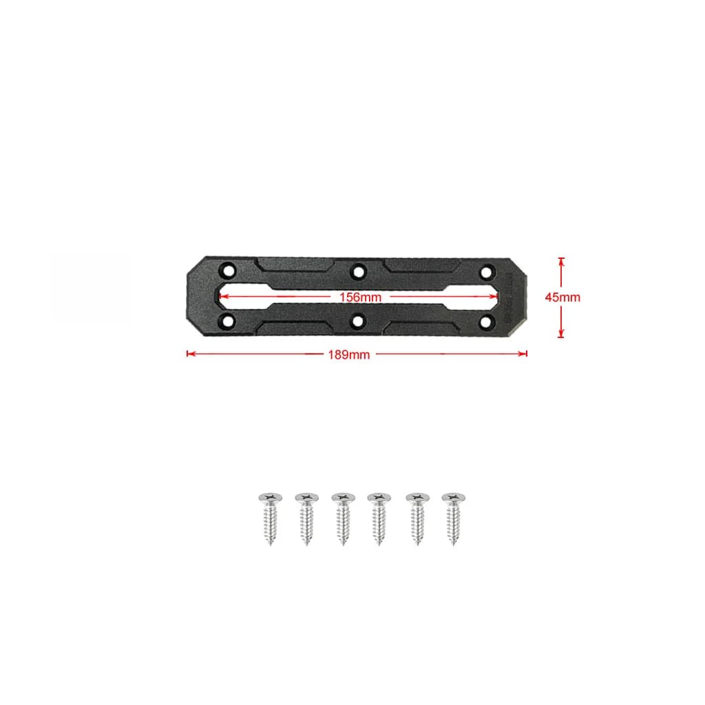 2pcs Black Kayak Track 6inch 9inch 12inch Low Profile Plastic Rail for Fishing Rod Holder Cup Holder Paddle Holder
