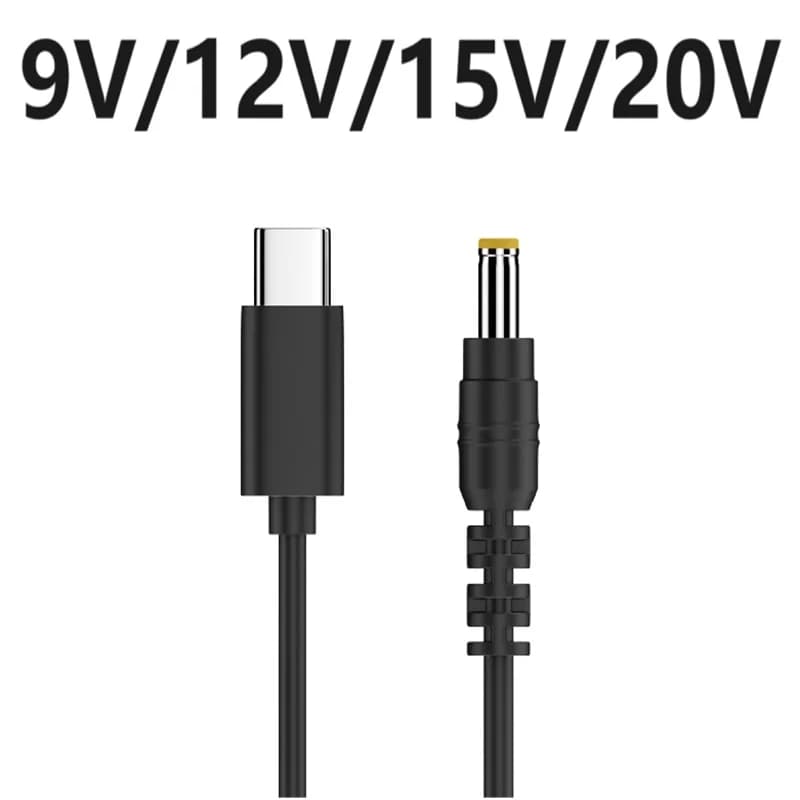 9V 12V 15V 20V 3A USB Type C PD to DC 5.5 2.1 Cable Adapter Power Line Cable Converter for Camera Router Speaker Tablet