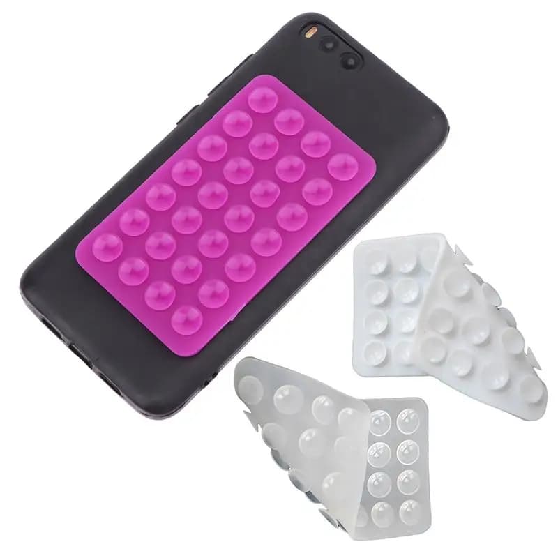 1PC Double Sided Silicone Suction Cup Anti Drop Phone Sucker Holder Portable Mobile Fixing Accessory