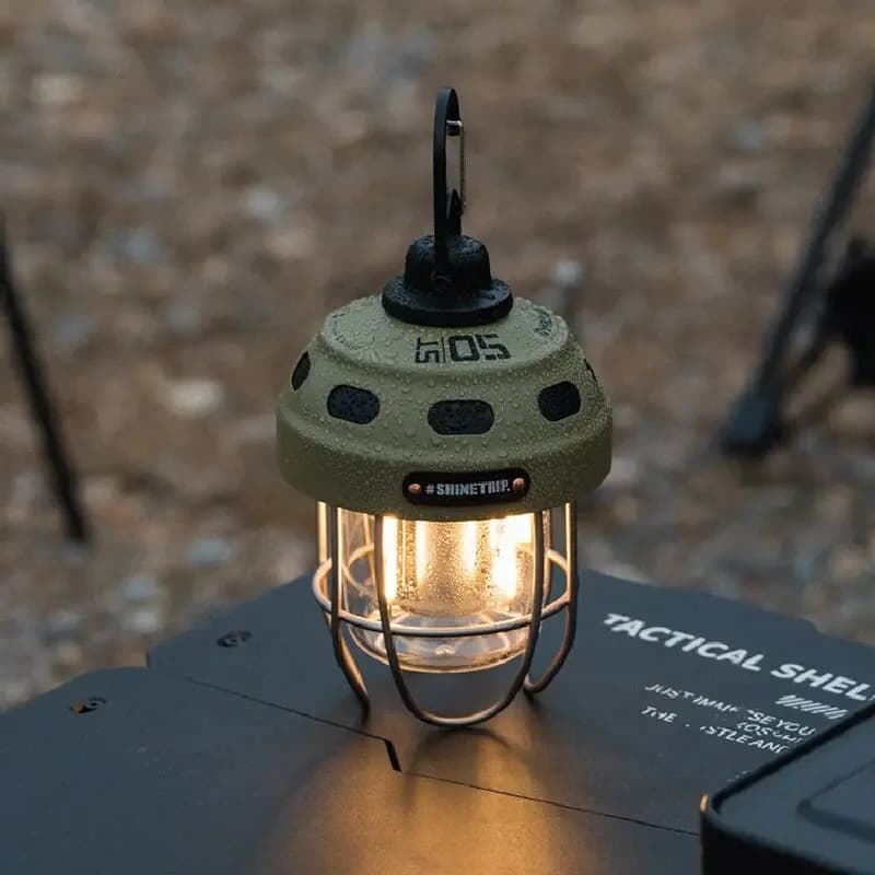 Lampada a Sospensione Vintage da Esterno, Luce Ambientale a Lunga Durata per Campeggio, Lanterna Portatile Ricaricabile per Tenda, Shine 2026