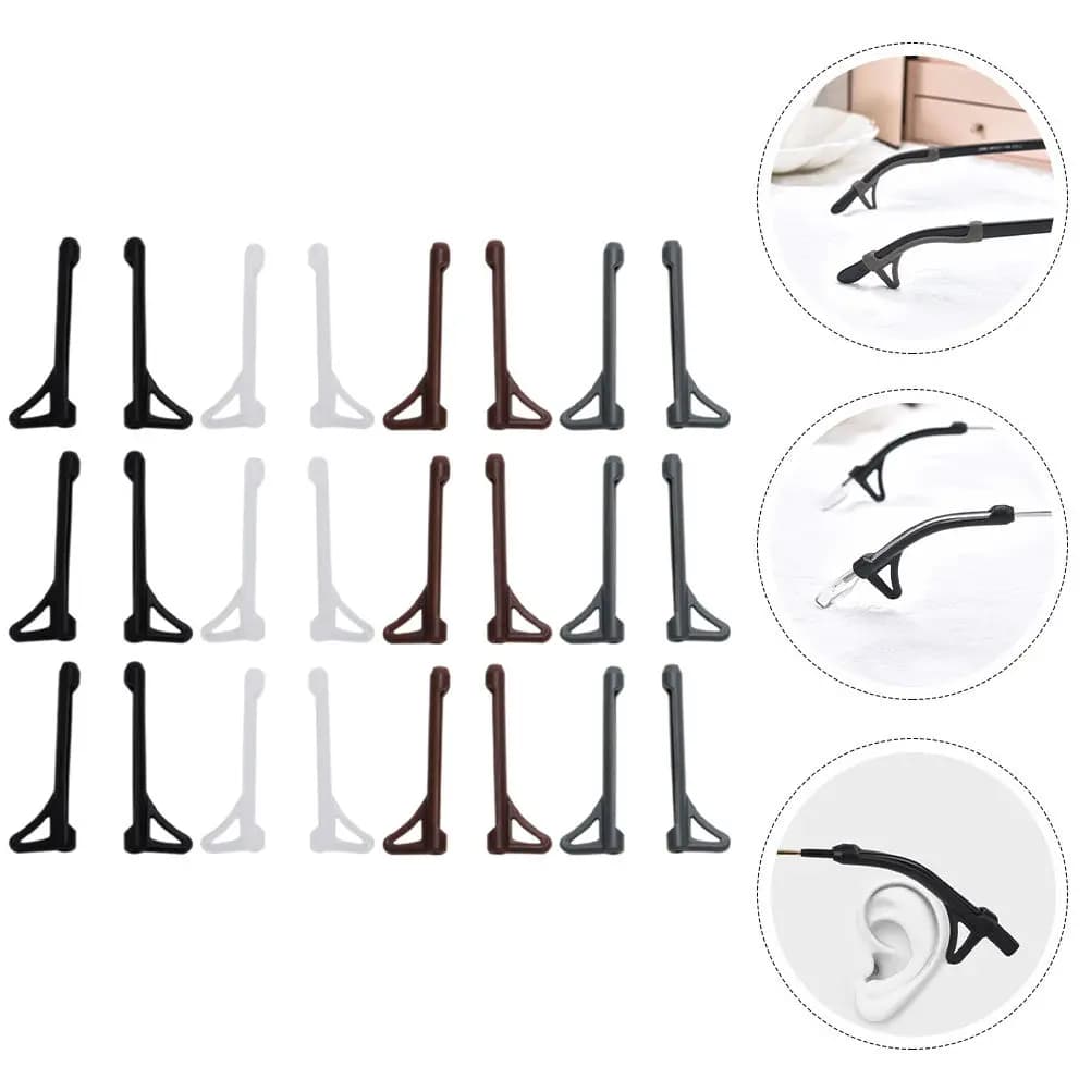12 paia di puntali antiscivolo in silicone per occhiali, occhiali da sole e occhiali da lettura, per evitare che gli occhiali scivolino.