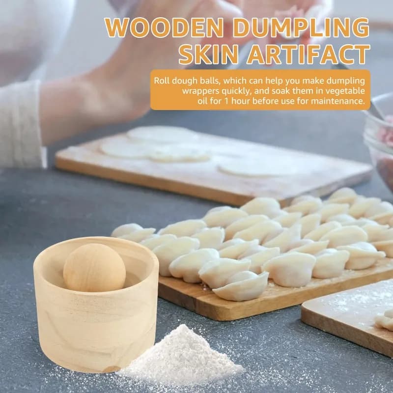 Pressa per Ravioli in Legno, Stampo e Strumento Manuale per Impastare, Attrezzo per Arrotolare la Pasta, Strumento Rapido per Fare Involtini