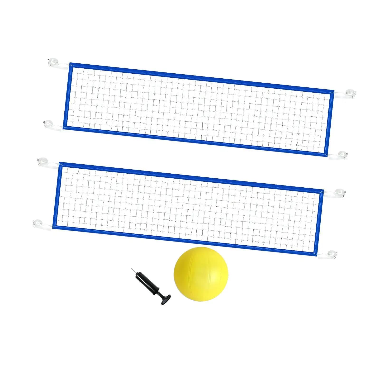 Rete da Pallavolo in Poliestere Pieghevole per Allenamento e Pratica con Borsa per il Trasporto e Accessori per Telaio da Pallavolo da Piscina e Esterno