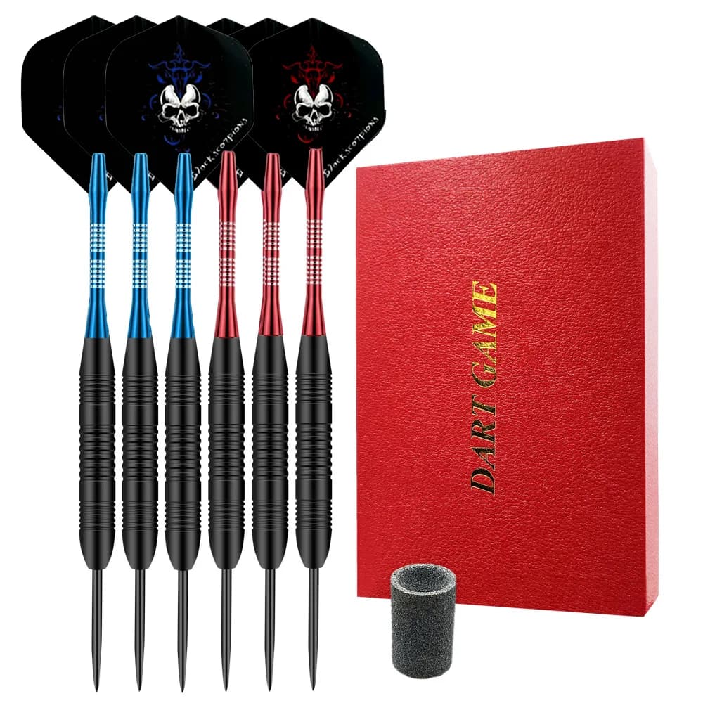 Set di freccette professionali da 23 g Accessori per freccette portatili con punta ad ago per eventi sportivi Design resistente alle cadute per giochi al bersaglio