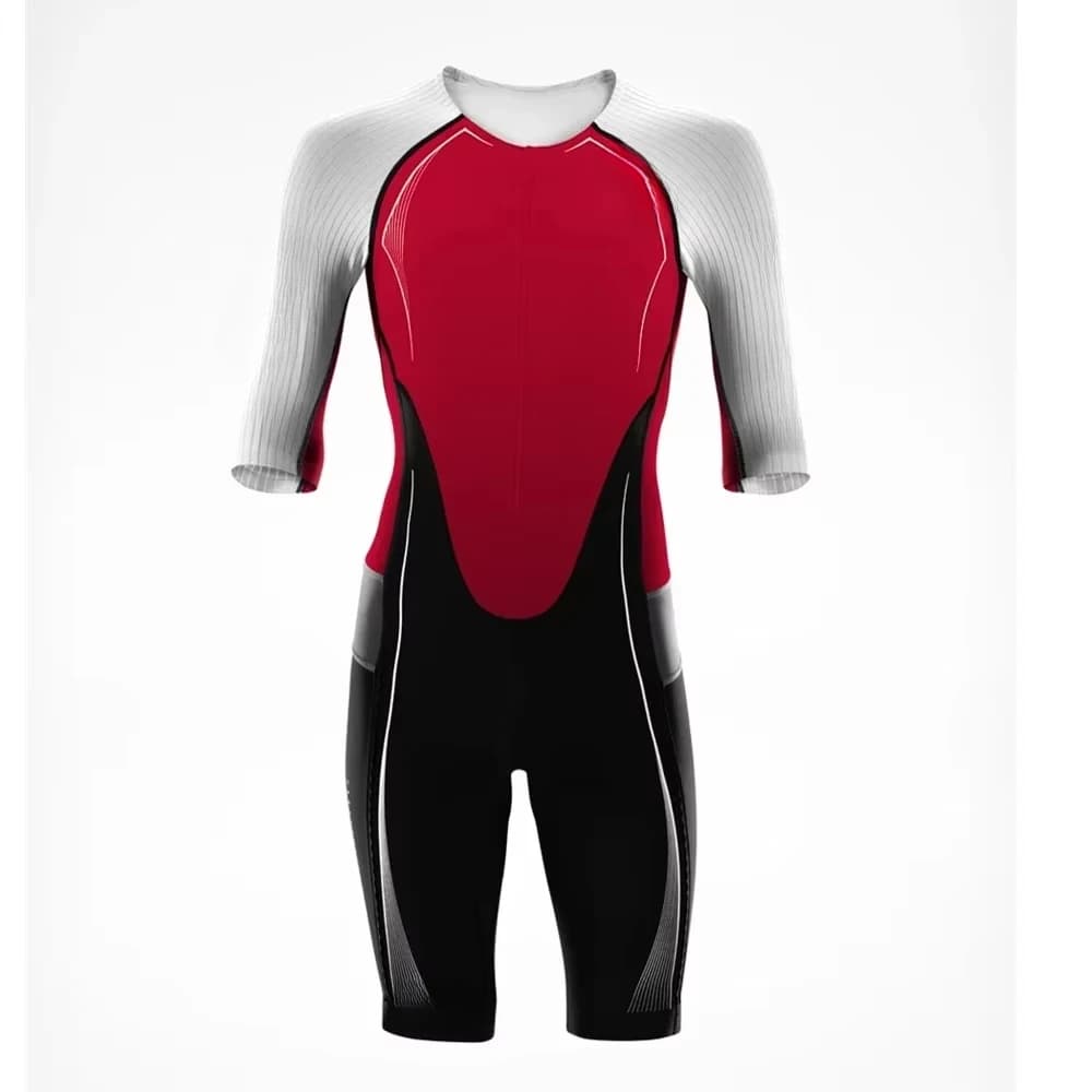 Huub Triathlon Race Suit Uomo Pro Team Sport Ciclismo Speedsuit Abbigliamento sportivo Muta per nuoto/bicicletta/corsa Tuta a maniche corte