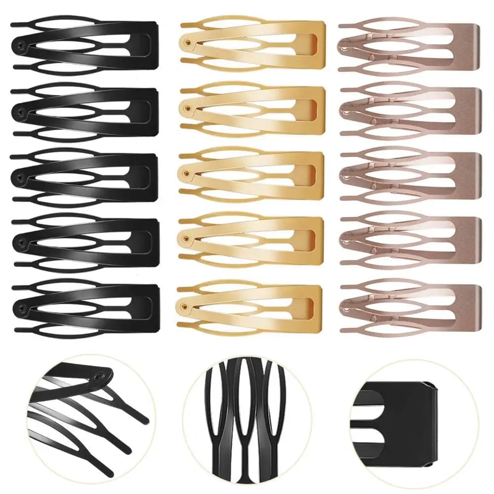 Anti-slip double handle hair styling tools for women's girls Side clamps for hair Hair clips