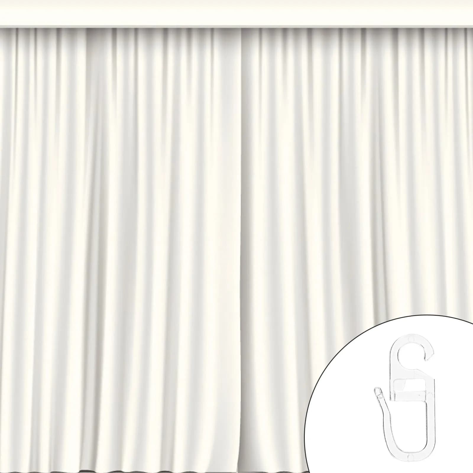 100Pcs Curtain Holdbacks Plastic Wall Hooks for Modern Traditional Themed Rooms Home Essentials Curtain Holdbacks