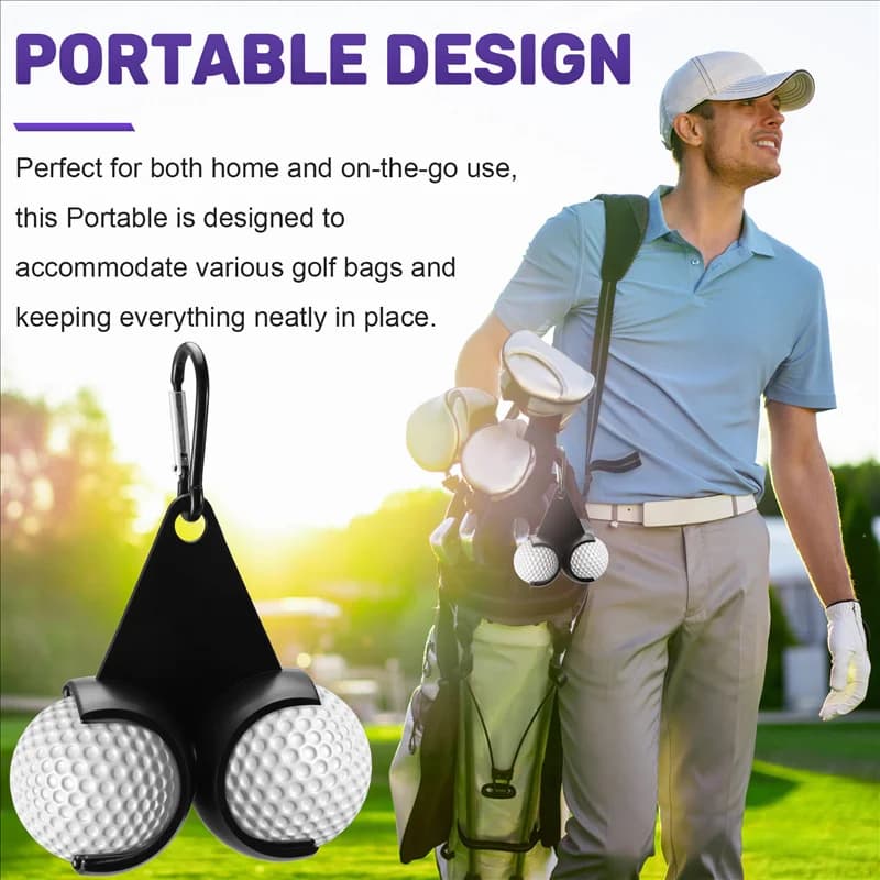 Y49A-Porta pallina da golf con clip Porta tee da golf per borsa Porta tee per sacca da golf Unico per i golfisti