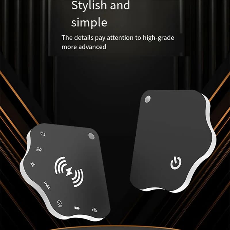 SCLS Scheda di localizzazione ultra sottile con ricarica wireless per Trova la mia localizzatore di borse per valigie con tag Smart