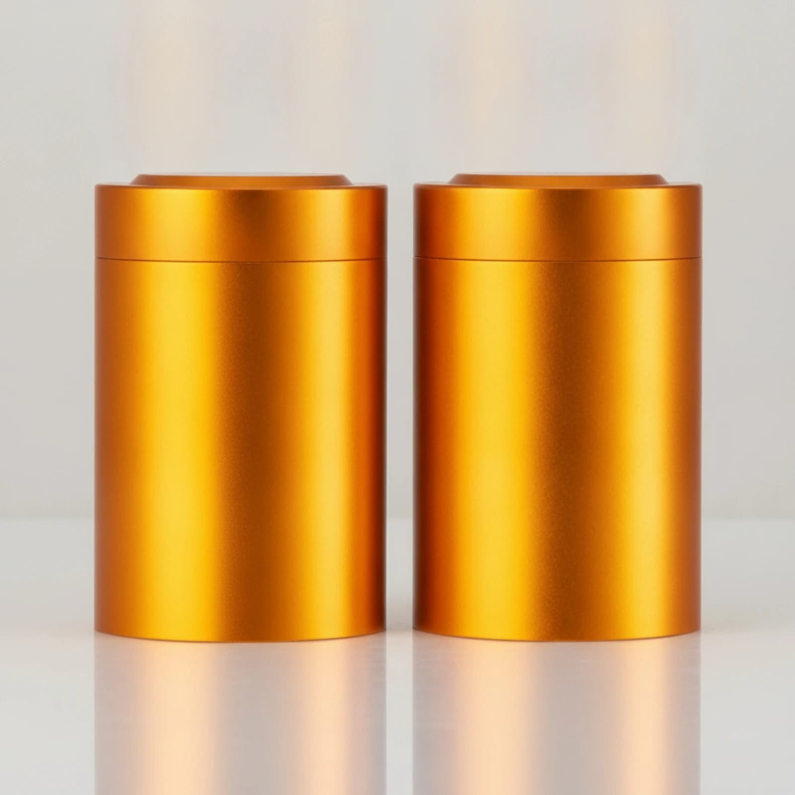 2 Pieces Aluminum Jar with Screw Lid Lightweight Small Storage Jar with Lid Coffee Bean Canister Mini Tea Tin Sturdy