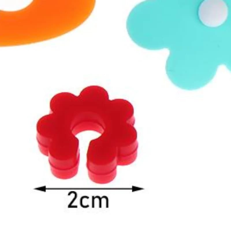 Set di 12 Segnalibri in Silicone a Forma di Cuore e Fiori per Bicchieri da Vino, Etichette per Calici di Succo e Champagne, Accessori per Bar e Matrimoni