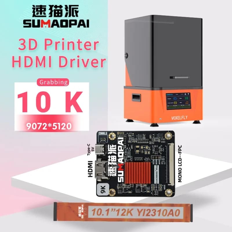 3D printer Accessories 7.0-inch 10K Monochrome Screen and HDMI Driver board for Vintage Jewelry, Dental Photos